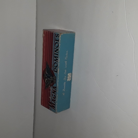 VINTAGE MAGNA DOUBLE SIX #225 WOOD DOMINOES IN BOX - Picture 4 of 5